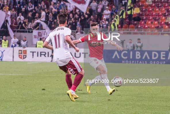 April 11, 2015: Steliano Filip #94 of Dinamo Bucharest  in action during the Liga I game between  FC Dinamo Bucharest ROU and FC Rapid Bucha...