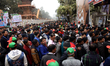 Grassroots leaders and activists of the Awami League gather during of the Awami League par...