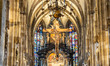 Interior of St. Stephen's Cathedral Church or Stephansdom in Stephansplatz, Wien. Saint St...