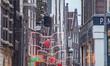 Christmas Decoration in the city center of Amsterdam in The Netherlands with thousands of...