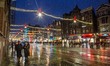 Christmas Decoration in the city center of Amsterdam in The Netherlands with thousands of...