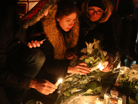 Hundreds attended a candlelight vigil at Mel Lastman Square in Toronto, Ontario, Canada, on January 09, 2020 for the victims of the Ukrainia...