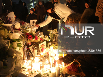 Hundreds attended a candlelight vigil at Mel Lastman Square in Toronto, Ontario, Canada, on January 09, 2020 for the victims of the Ukrainia...
