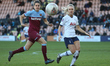  Josie Green of Tottenham Hotspur Women and Julia Simic of West Ham United Women going for...