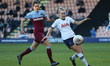  Josie Green of Tottenham Hotspur Women and Julia Simic of West Ham United Women going for...