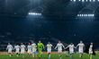 Juventus FC players celebrate the victory of the Italian Serie A 2019/2020 match between A...