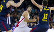 BARCELONA, SPAIN - April 17: Olympiacos's Kostas Sloukas in action during the Turkish Airl...