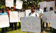  Fans for Netaji Subash Chandra Bose take part in a Silent rally at Front of Netaji Subash...