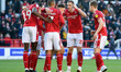 Michael Dawson (20) of Nottingham Forest gives instructions to his team during the Sky Be...