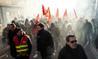Union called demonstrators and yellow vest on 20 JAnuary 2020 in Versailles, France before...