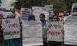 ***CAPTION CORRECT*** Protest for women sexual harassment on April 20, 2015 in Dhaka, Bang...