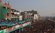 People take part in the India's 71st republic day celebrations at Shaheen Bagh in New Delh...
