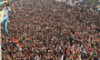 People take part in the India's 71st republic day celebrations at Shaheen Bagh in New Delh...