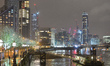 A night view of Vauxhall and  the 'mini Manhattan' being planned for the Nine Elms area of...