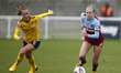  L-R Lia Walti of Arsenal  and Rhesha Littlejohn of West Ham United WFC during Women's FA...