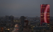 Broadcast video of the Second World War on the 42-story building 'Leader Tower' on the day...