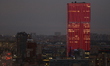 Broadcast video of the Second World War on the 42-story building 'Leader Tower' on the day...
