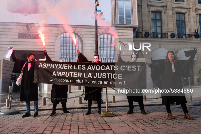 Lawers Protest Against The Pension Reform In Paris
