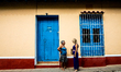 Two women in Trinidad, Cuba, on January 21, 2020. Trinidad is a town in the province of Sa...
