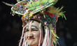 An artist performs during the grand opening of the new circus show 'Africa. Exotic Boom',...