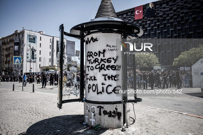 Riot Police Enter Taksim Square in Istanbul, clashes