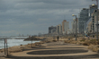 An empty Tel Aviv promenade during a stormy weather.On Monday, 10 February 2020, in Tel A...