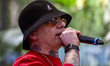 Italian rapper J-AX performed with an unplugged mini live at the Giardini del Sole in Cast...