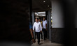 Indonesian Ministry of Health MR TERAWAN entering the vip gate at the airport after flied...