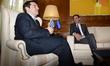 Greek PM Alexis Tsipras welcomes Jyrki Tapani Katainen, the European Commission Vice-presi...