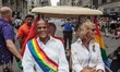 HARRY BELAFONTE and JULIE ROBINSON on Fifth Avenue before the 2013 New York City Pride Par...