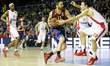 Juan Carlos Navarro and Kostas Sloukas in the match between FC Barcelona and Olympiacos, f...