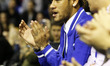 Neymar Jr. in the match between FC Barcelona and Olympiacos, for the week 10 of the Top 16...