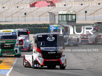 Cheste, Valencia, Spain. April 26, 2015. Race trucks    in the FIA European Truck Racing Championship held at  Ricardo Tormo Circuit. ( 