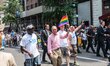 MAYOR MIKE BLOOMBERG marches in his last Pride Parade as Mayor of New York City.