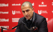 "Nottingham Forest manager, Sabri Lamouchi speaks to the press after  the Sky Bet Champion...