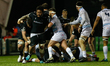     Logovi'I Mulipola of Newcastle Falcons leads a driving maul during the Greene King IPA...