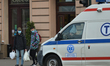 Two young men wearing protective masks seen in Krakow's center. The Ministry of Health an...