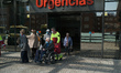 Paramedics escort a person in Madrid, Spain, on March 25, 2020. Alertness in Spain and the...