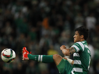 Sporting's Colombian forward Fredy Montero in action during the Portuguese League football match between Sporting CP and CD Nacional at Jose...