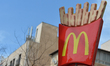 McDonald's restaurant ad seen in Jerusalem's City Center. On Wednesday, March 11, 2020, i...