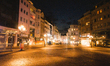 almost empty street is seen in the city center of Bonn in Bonn, Germany, on April 8, 2020...