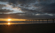 A general view of the empty New Brighton beach in Christchurch, New Zealand, on April 16,...