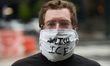 Left-wing protestors engage in a "socially distanced protest" in cars and on bicycles, cal...