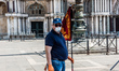 A member of a separatist movement celebrating the 25th of April in Venice, Italy on April...