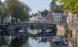 A general view of BrugesA, Belgium, on April 27, 2020. Europe's tourism industry around on...