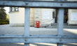 A mail box is seen at the entrance of the St. Stanislau Kostka church, the church of Polan...