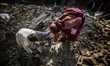 People are searching for the remainings. Bhaktapur, Kathmandu, Nepal. May 3, 2015. The off...