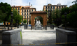 Streets and monuments  in Madrid, Spain, on May 1, 2020empty during the confinement decree...