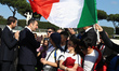 The Minister for Sport and Youth Policies Vincenzo Spadafora visits the Rugby Village befo...