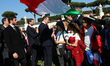 The Minister for Sport and Youth Policies Vincenzo Spadafora visits the Rugby Village befo...